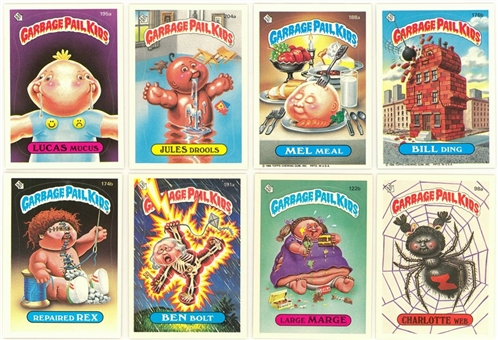 1985-1986 Topps "Garbage Pail Kids" High Grade Complete Sets (2 Different), Plus Original Wax Boxes (74 Packs) and Display Boxes (8)
